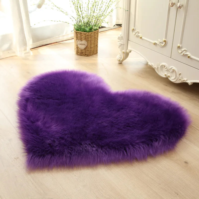 Tapis Shaggy En Cœur Sophrona violet