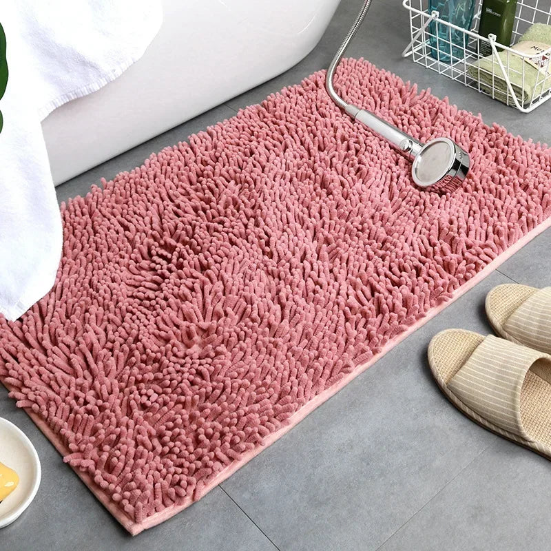 tapis de salle de bain rose