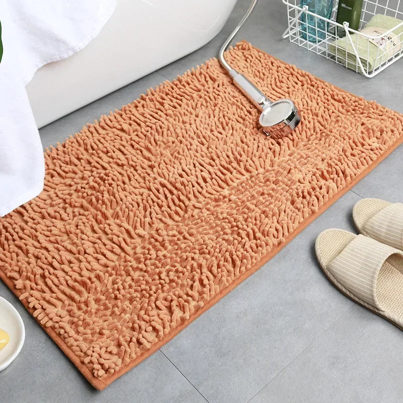 tapis de salle de bain orange
