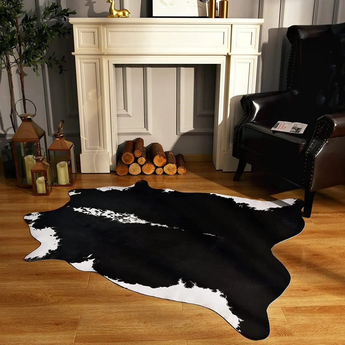 Tapis Peau de Vache Hunter style 10 lifestyle
