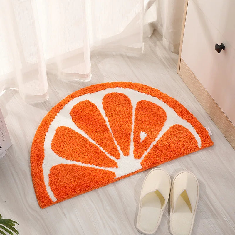 Tapis de Bain Absorbant Citron Orange