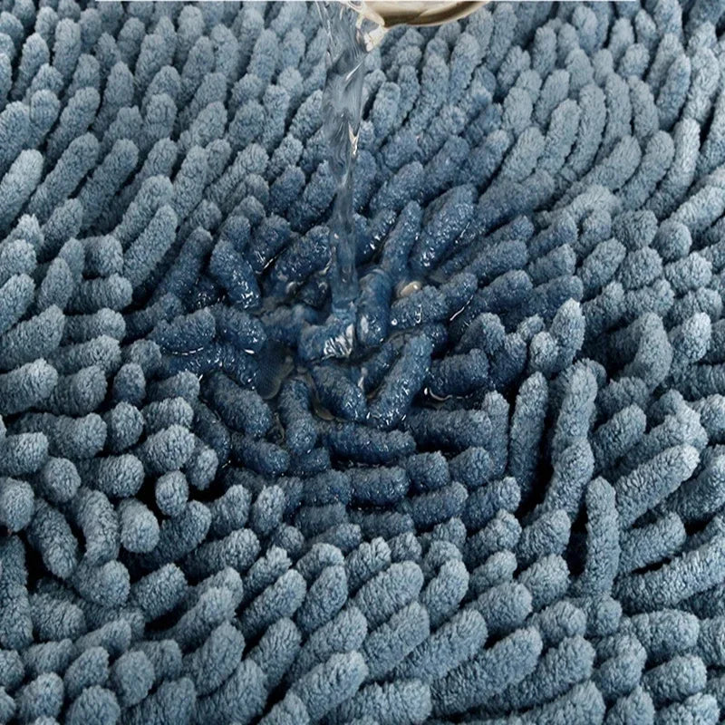 tapis de salle de bain vue de près