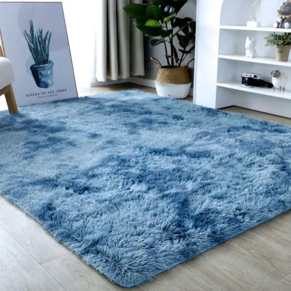 Tapis Shaggy Palerme Bleu Lifestyle