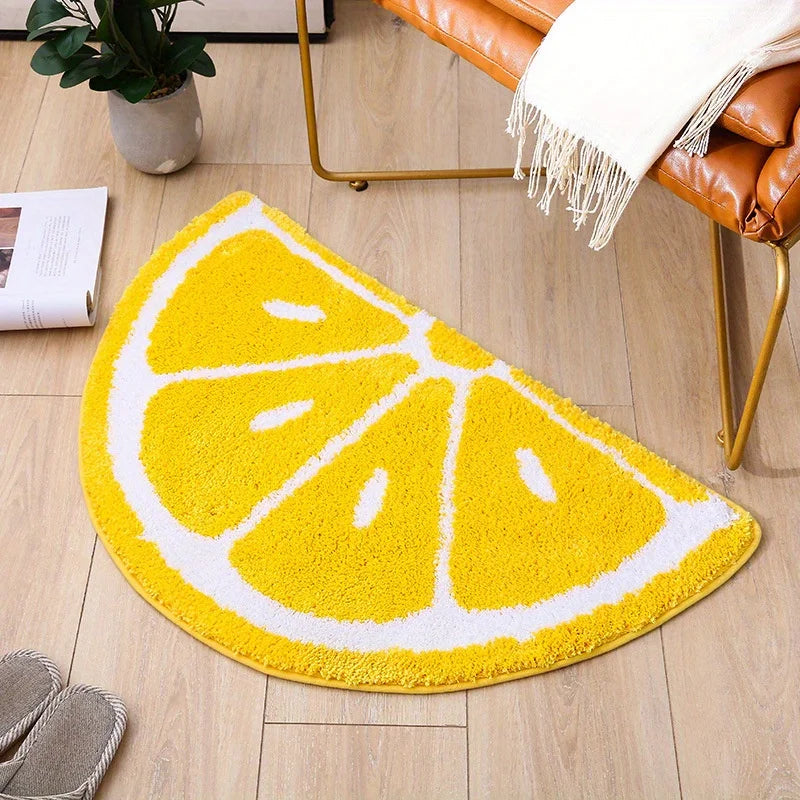 Tapis de Bain Absorbant Citron Jaune