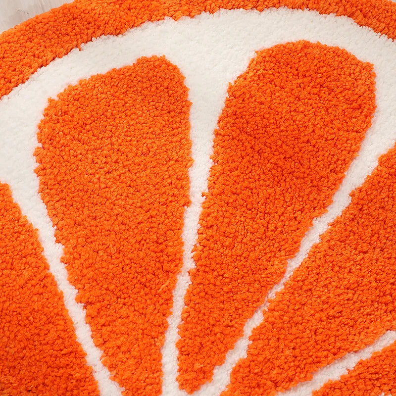 Tapis de Bain Absorbant Citron Orange