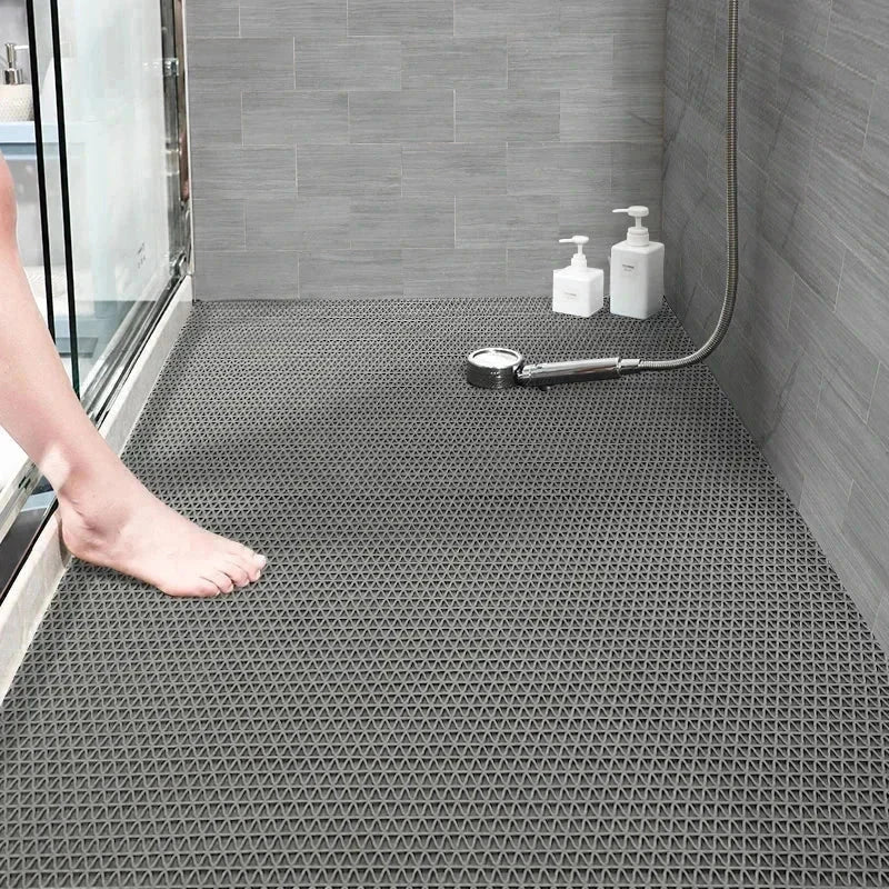 Tapis de Douche Antidérapant Honeycomb Gris