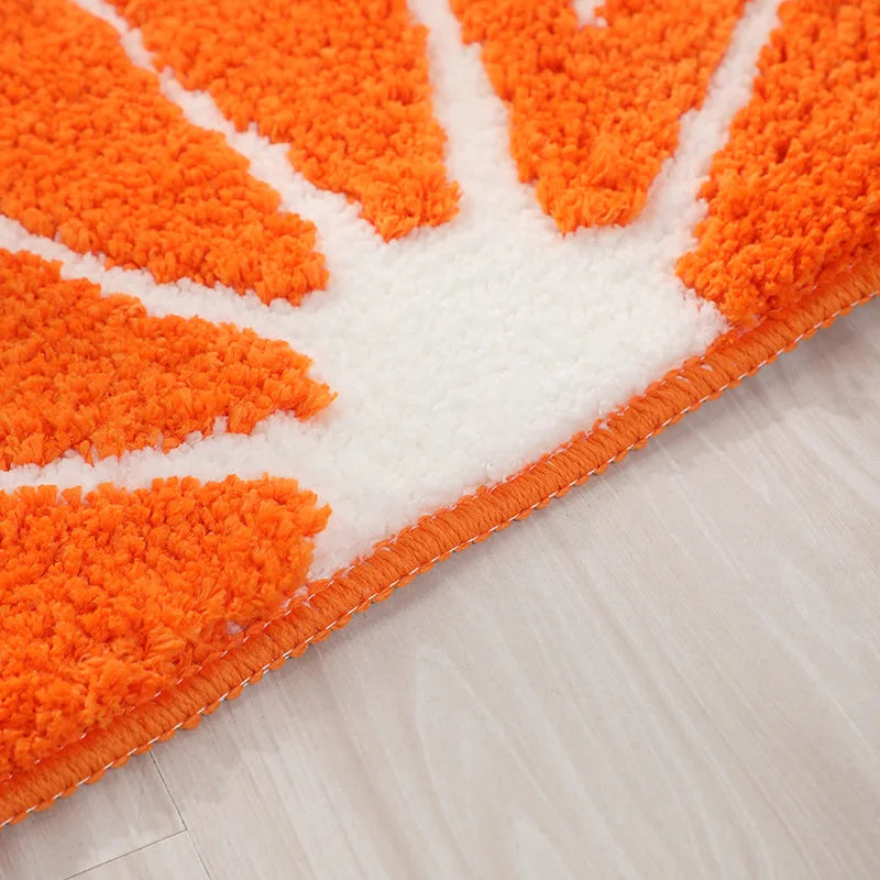 Tapis de Bain Absorbant Citron Orange