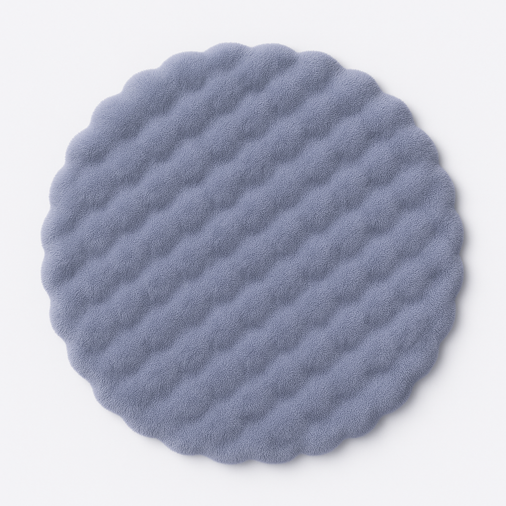 Tapis Cocooning Nest Bleu Vue de dessus