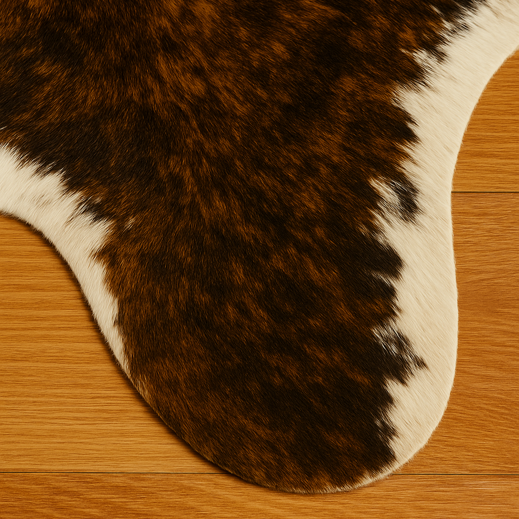 Tapis Peau de Vache Hunter close up