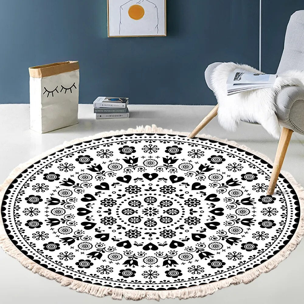 Tapis Rond Bohème style 3