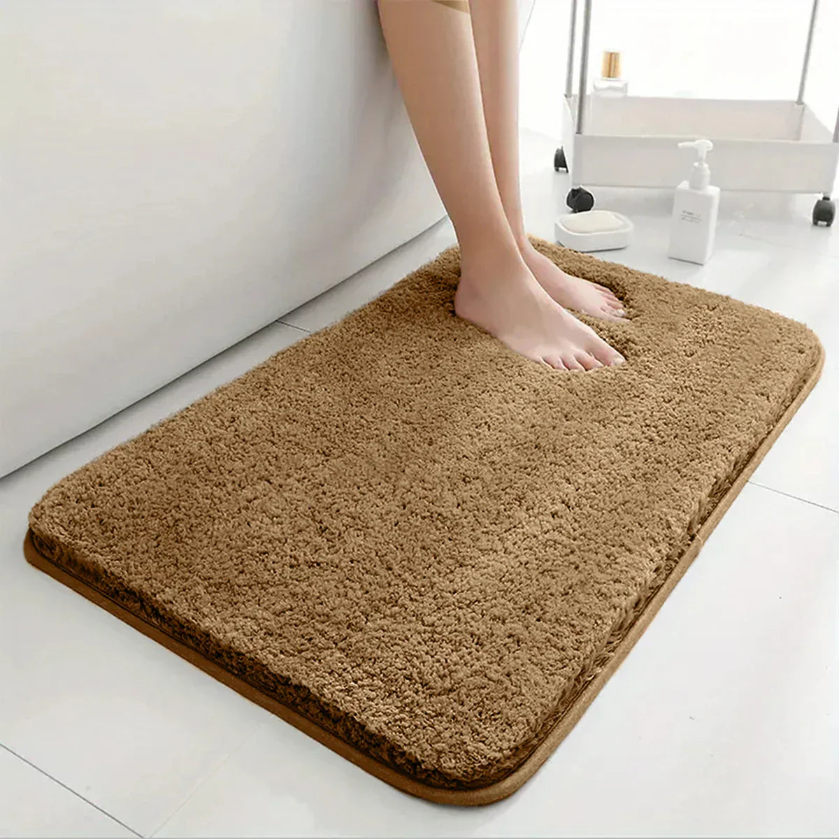 Tapis de bain Antidérapant Ravina Marron