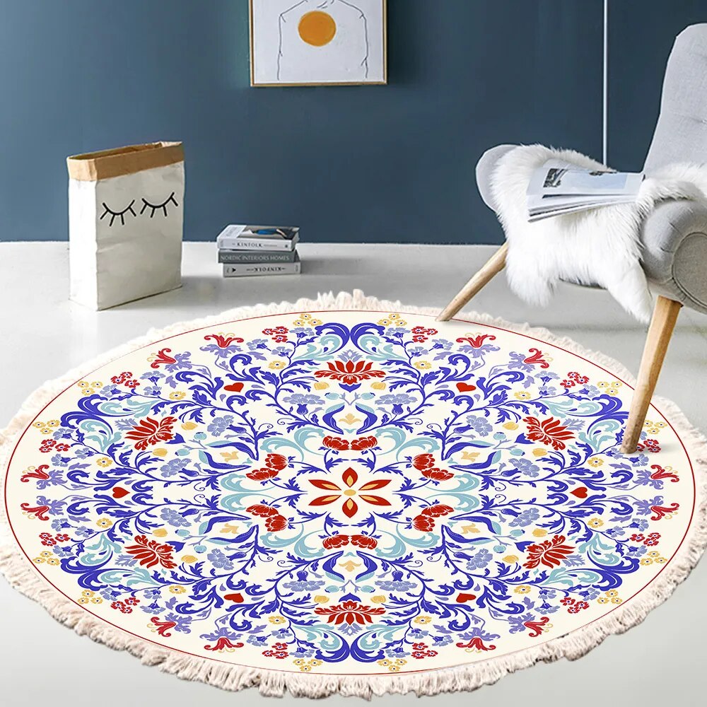 Tapis Rond Bohème style 2