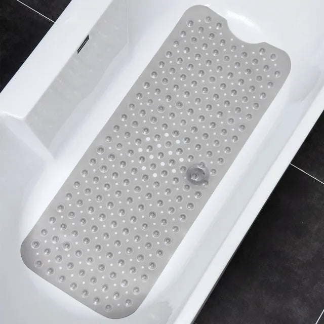 Tapis de Douche Antidérapant AquaSafe Gris Clair