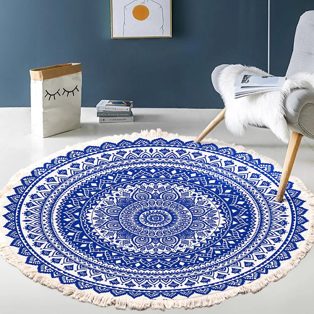 Tapis Rond Bohème style 13