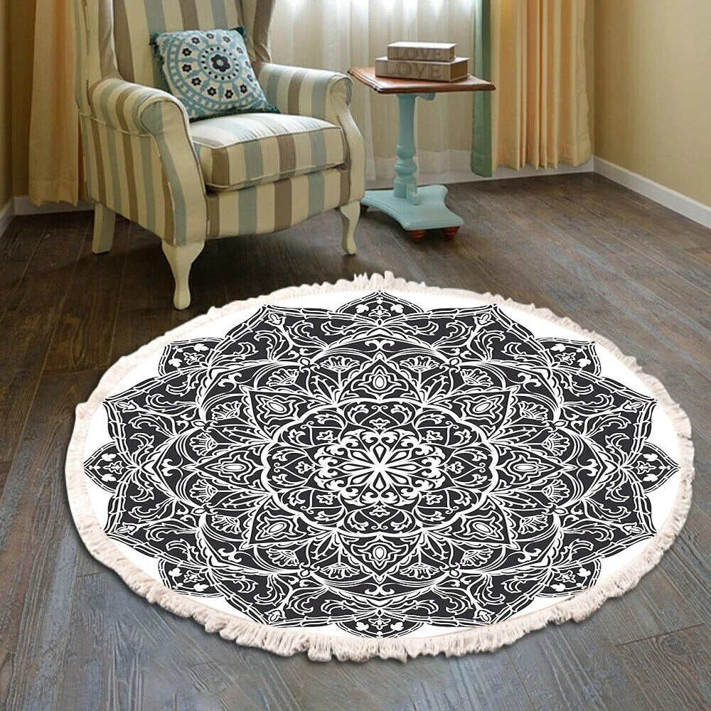 Tapis Rond Bohème style 8