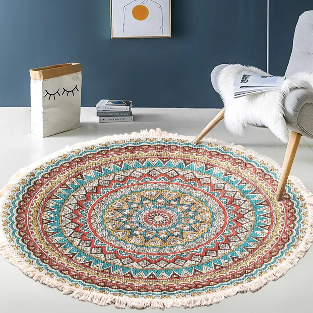 Tapis Rond Bohème style 18