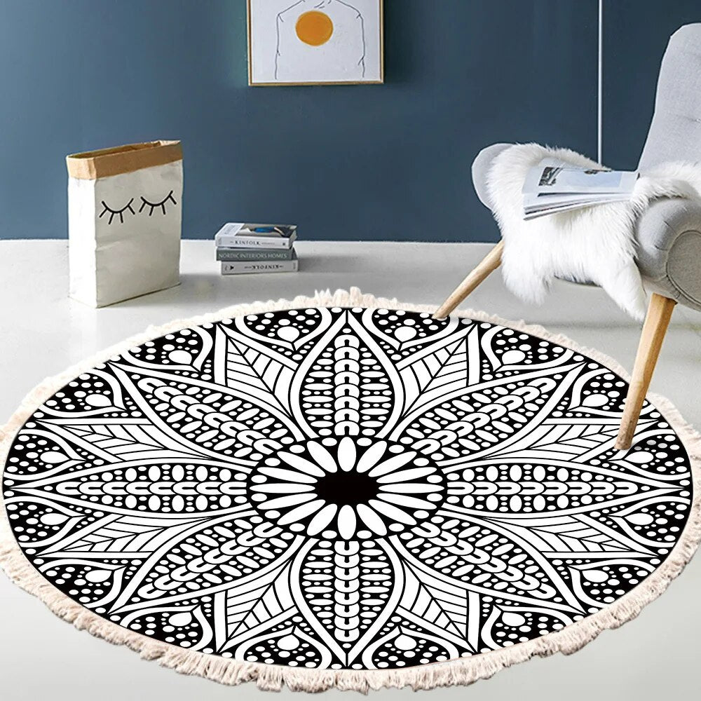 Tapis Rond Bohème style 16