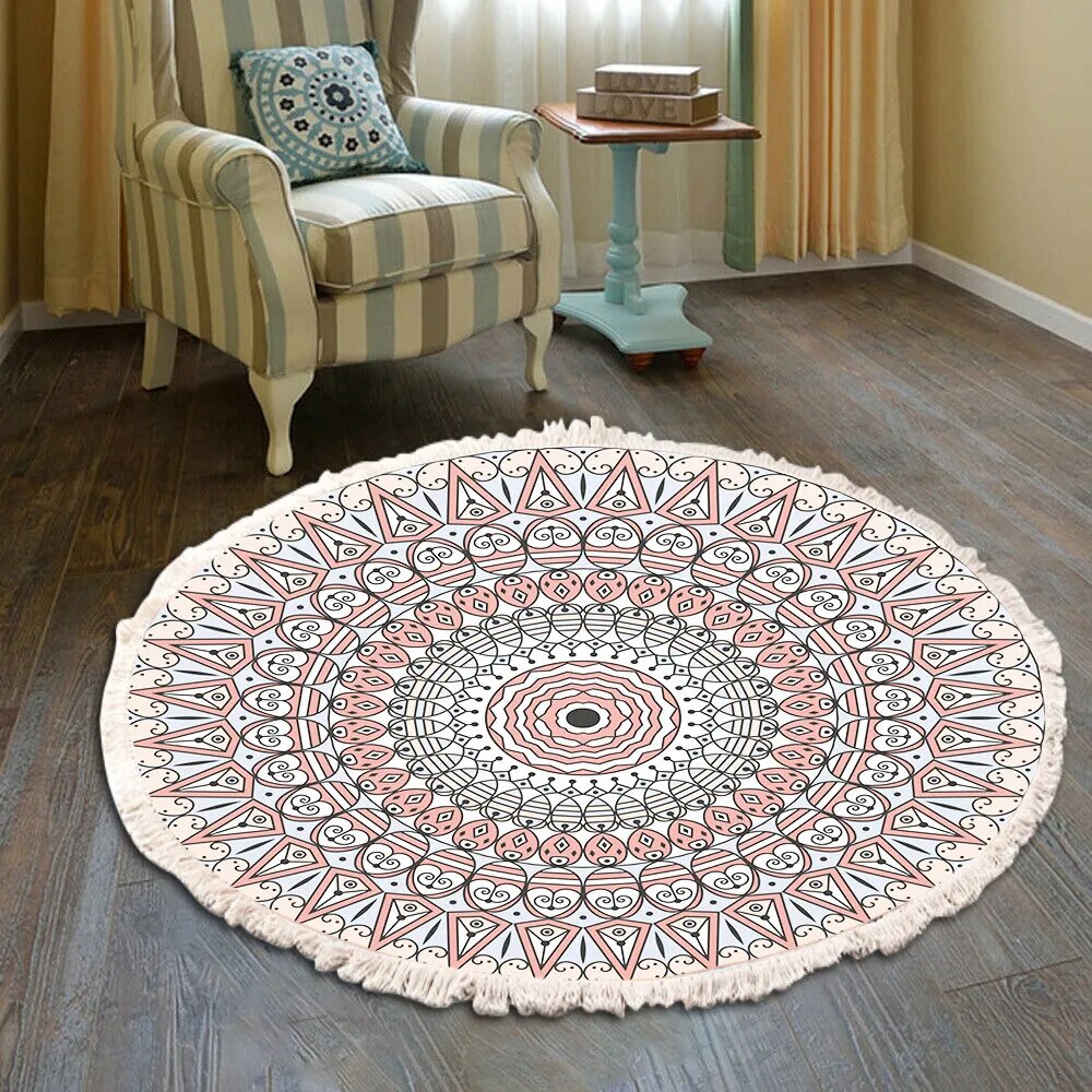 Tapis Rond Bohème style 10