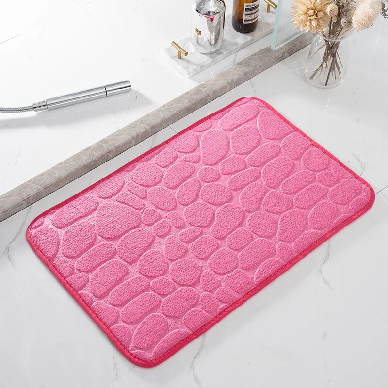 tapis de bain Galet rose