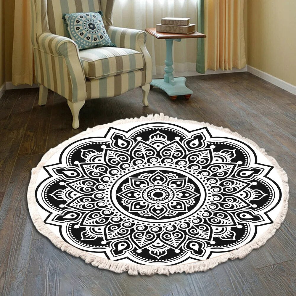 Tapis Rond Bohème style 14