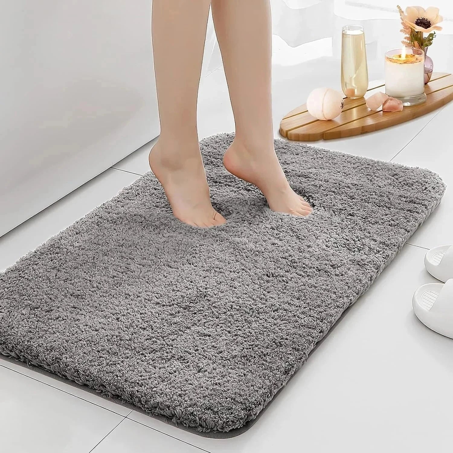 Tapis de bain Antidérapant Ravina gris