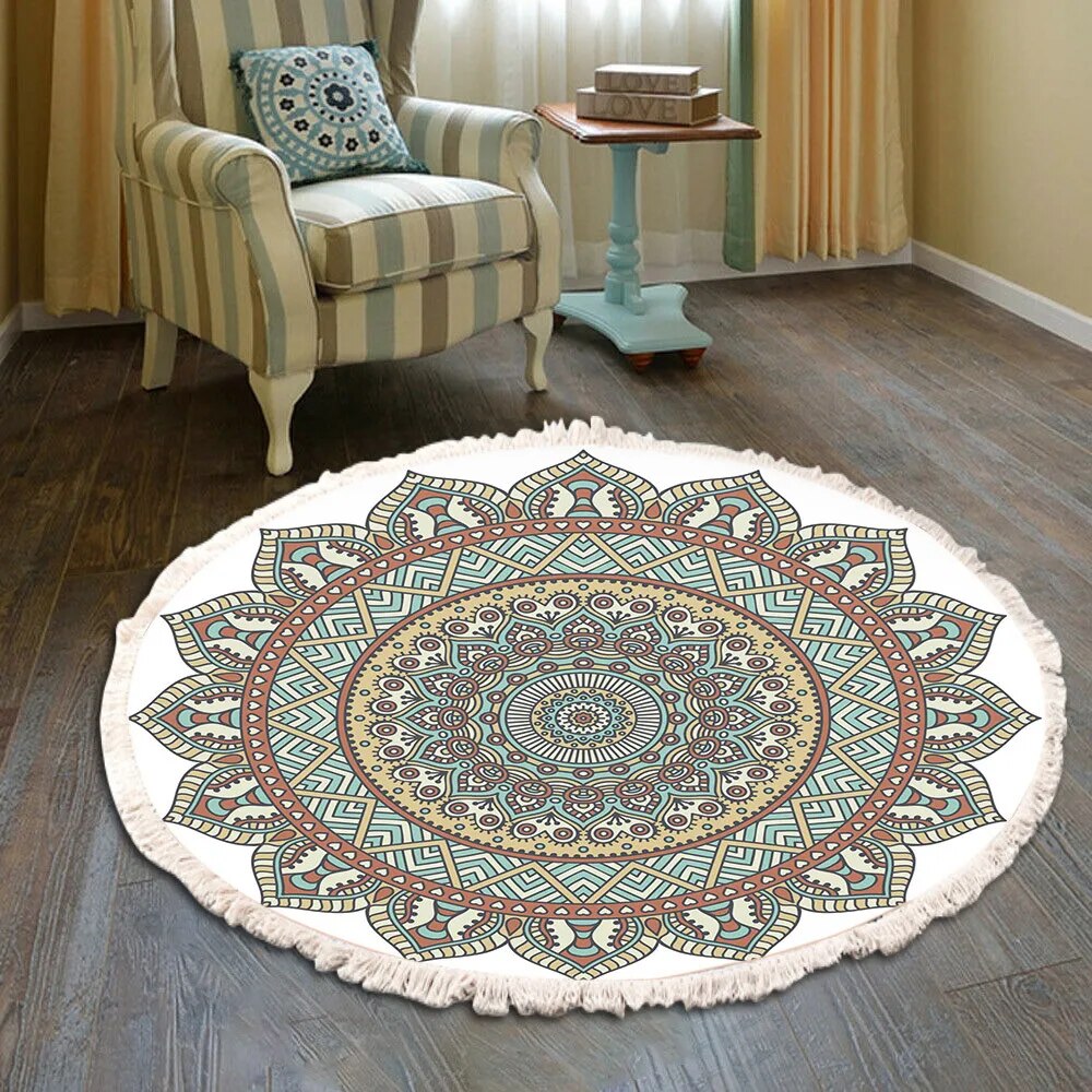 Tapis Rond Bohème style 11