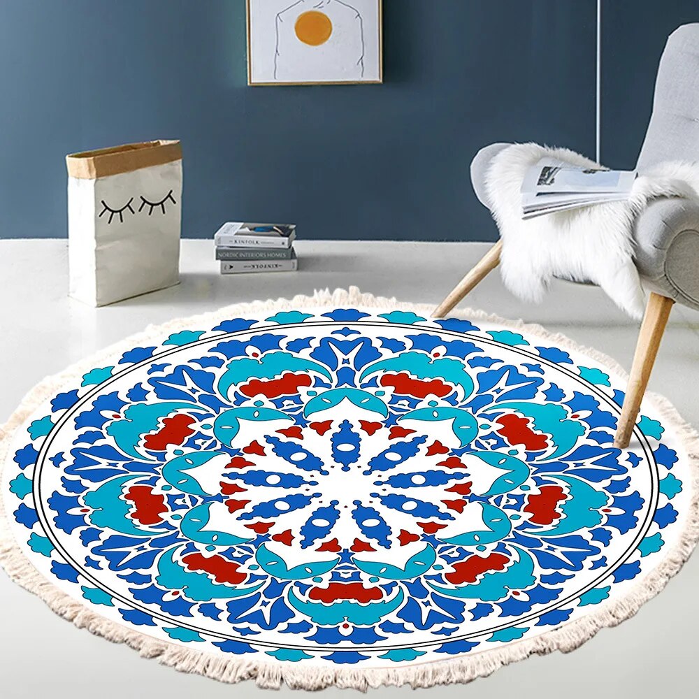 Tapis Rond Bohème style 15