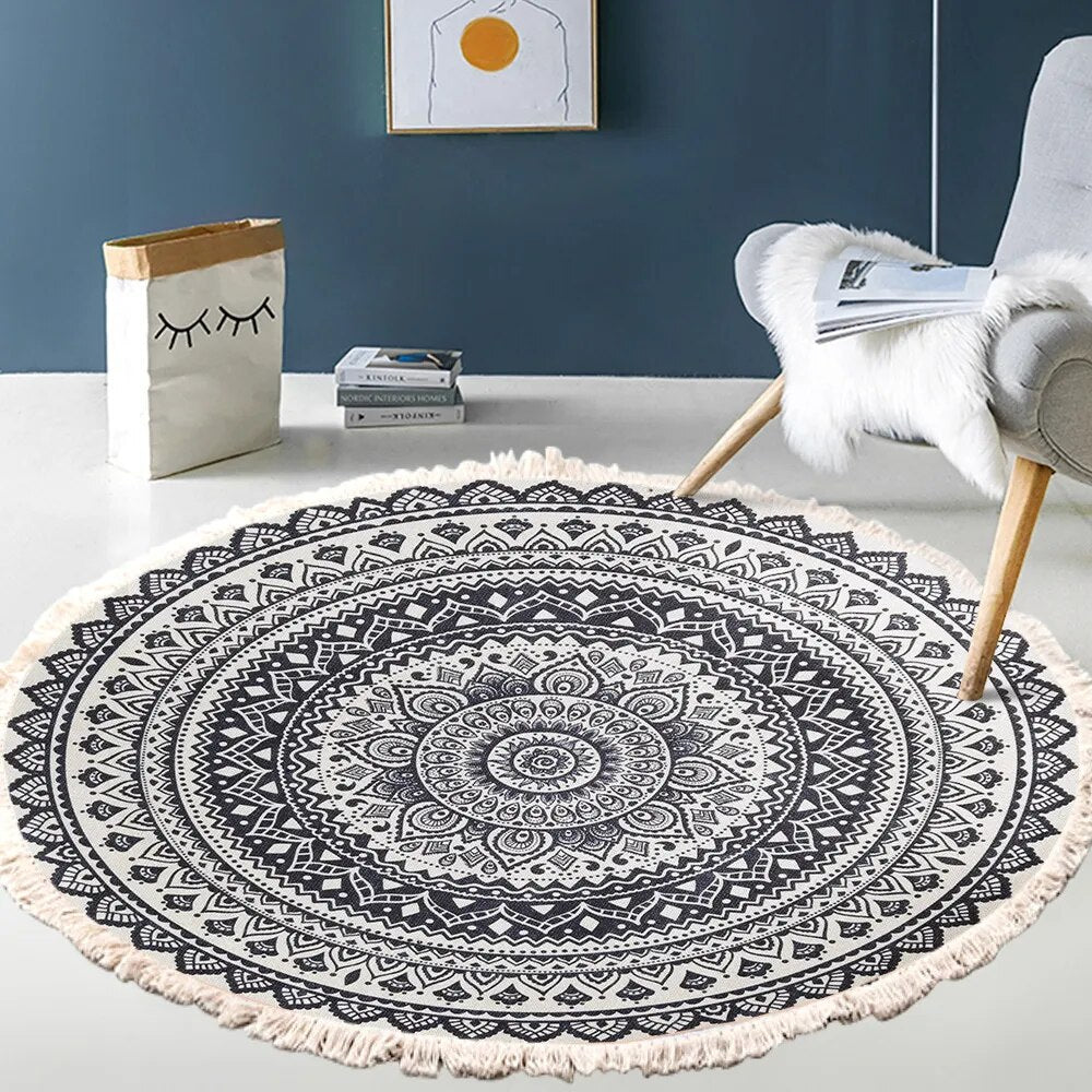 Tapis Rond Bohème style 7