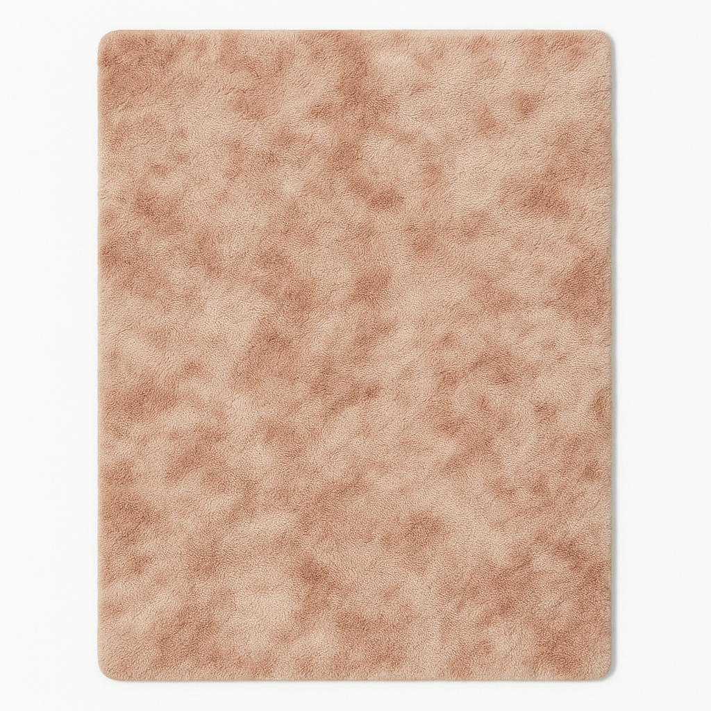 Tapis Shaggy Palerme Caramel Vue de dessus