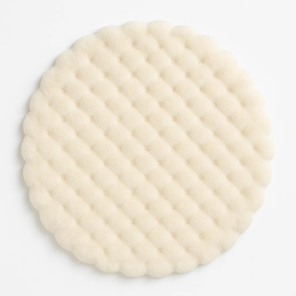 Tapis Rond Fausse Fourrure De Lapin Cocooning