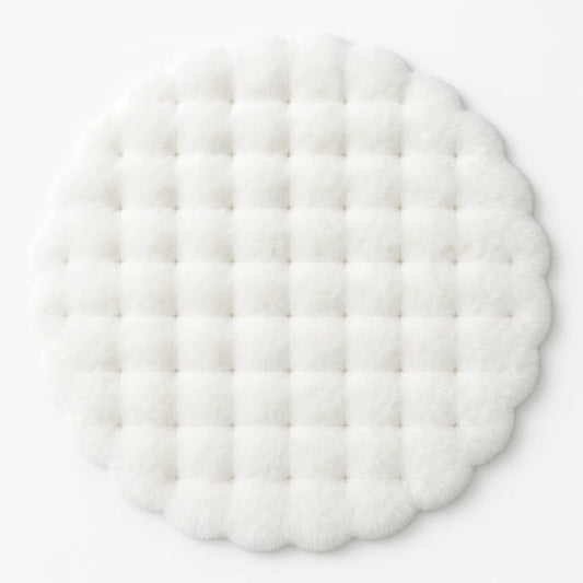 Tapis Cocooning Nest Blanc Vue de dessus 