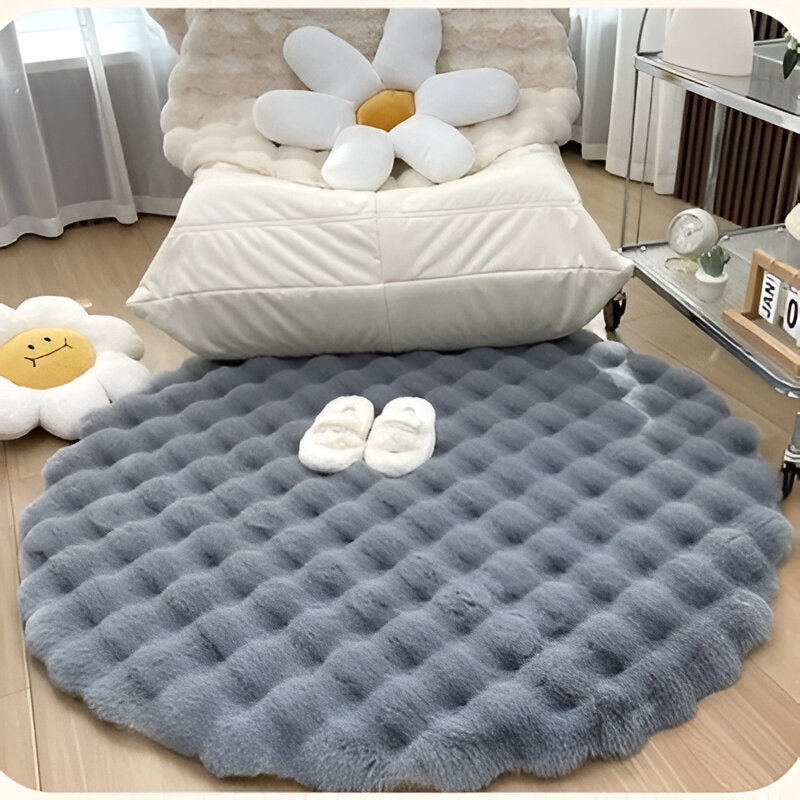 Tapis Cocooning Nest bleu gris