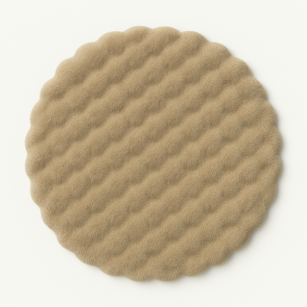 Tapis Rond Fausse Fourrure De Lapin Cocooning