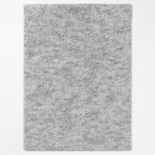 Tapis Shaggy Palerme Gris Vue de dessus