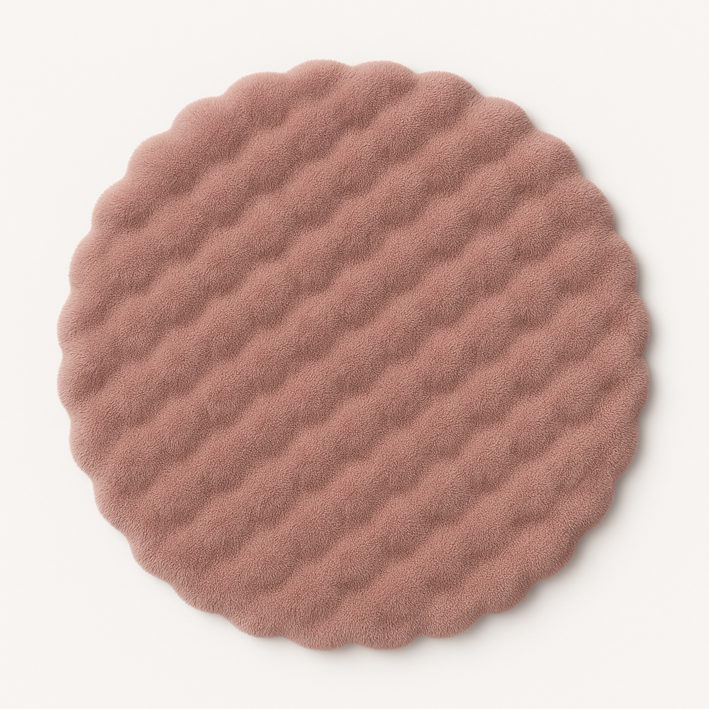 Tapis Cocooning Nest Rose Vue de dessus