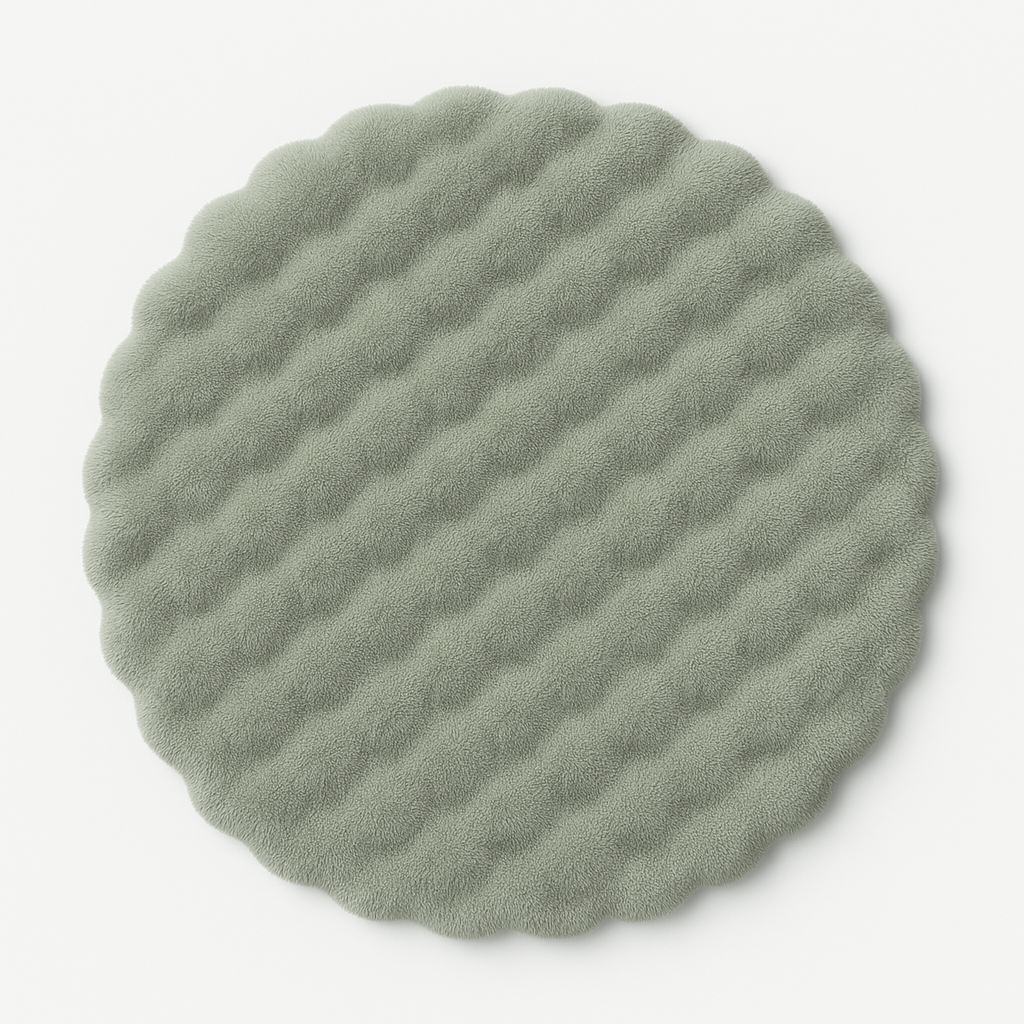 Tapis Cocooning Nest Vert Vue de dessus 